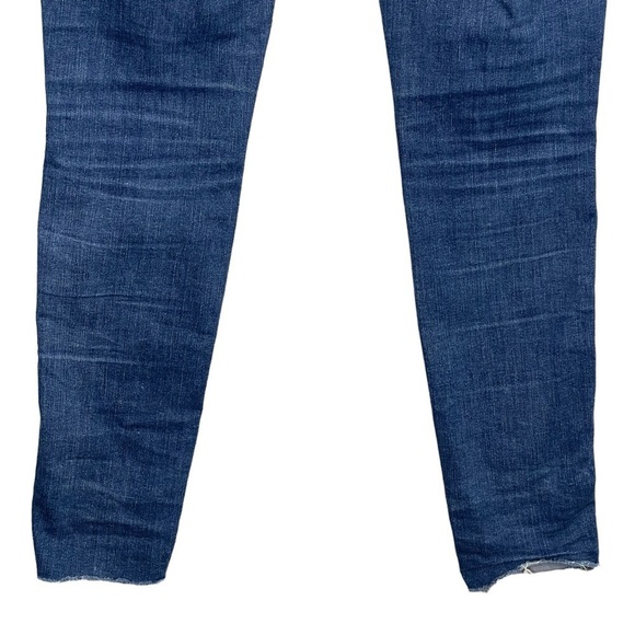 Madewell 10" High Rise Skinny Jeans 26 Button Fly Raw Hem Stretch Hanna Wash - Picture 9 of 11